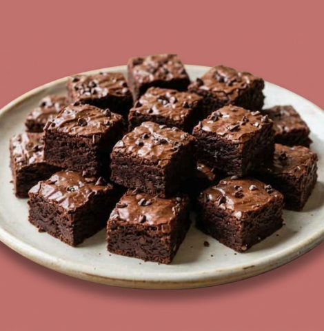 bite size mini fudgy brownies