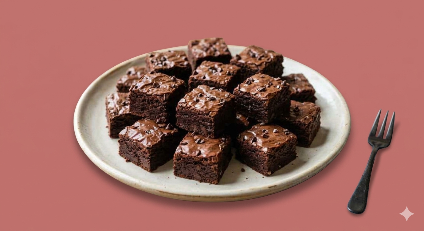 bite size mini fudgy brownies
